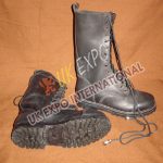 Black Leather Civil War Combat Boots