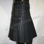White Thread Magic Black Utility Kilt