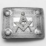 Knot Work Belt Buckle With Masonic Badge