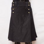 Men Sports Casual Black Utility Kilt