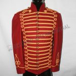 Men Red wine color hussar jacket
