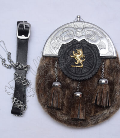 Lion Rampant Seal Skin Kilt Sporran