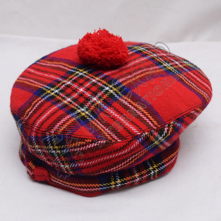 Modern Tartan Royal Stewart Bonnet Military Hat
