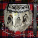 Colorful White Shade Hair Fur Celtic Sporran