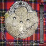 Smokey Quartz Gray Rabbit Fur Luxury Sporran