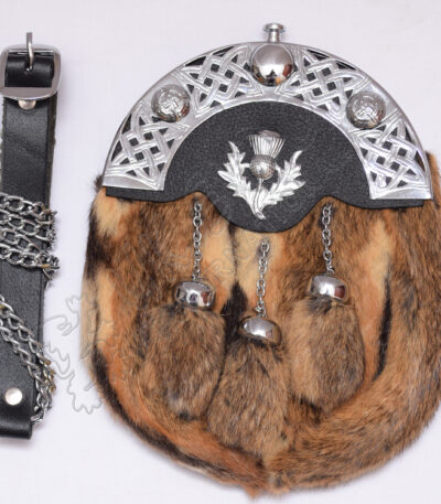 Multi Color Rabbit Fur Thistle Sporran