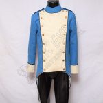 Napoleonic British French Jacket White Front and Cuff Black Piping With Sky Blue Main body