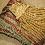 Napoleonic Prussian officer Netted  sash Gold and maroon 1750 1770