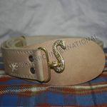 Natural Skin Leather Snake Buckle Waist Belt Civil war