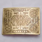 Brass Polish Celtic Round Buckle