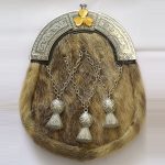 Gold Shamrock Seal Skin Kilt Sporran