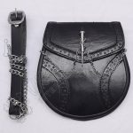 Pin Lock Chain Black Leather Day Wear Sporran