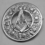 New Masonic Badge Brooch Chrome Finish