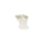 US Officers Embroidered White Leather Gauntlet