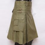 Olive Color Utility Kilt