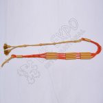 Russian Braid Orange Gold Cotton Barrel Sash