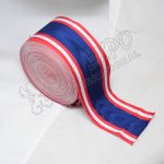 Royal Blue White Red Ribbons