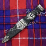Pewter Stainless Steel Sgin Dubh With Thistle Antique Finish