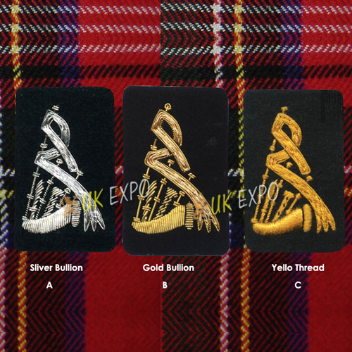 Pipe Major Insignia Gold and Silver bullion and thread - Image 1