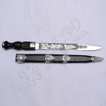 Scottish Piper Dirk With Green Stone