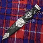 Polished l Sgian Dubh With Lion Bagpiper Chrome Finish