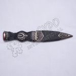 Polished Sgian Dubh Thistle Design With Antique Finish