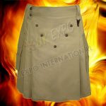 Classic Scottish Khaki Utility Kilt