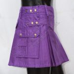 Purple Color Ladies Utility Kilt