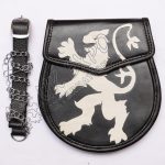Rampart Lion Embossed Leather Sporran