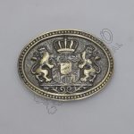 Rampart Lion With Crown Brass Antique Kilt Belt Buckle