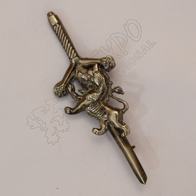 Rampart Lion Scottish Sword Kilt Pin