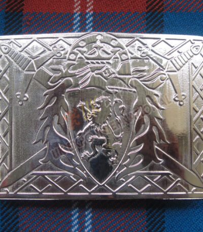 Rampart Lion With Shield And Swords Buckle
