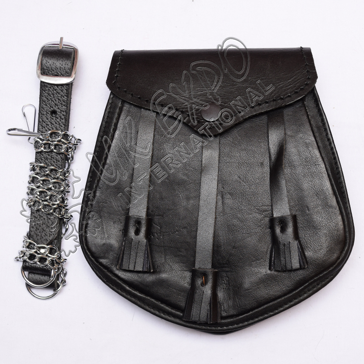 Stitched Cowhide Leather Smart Sporran