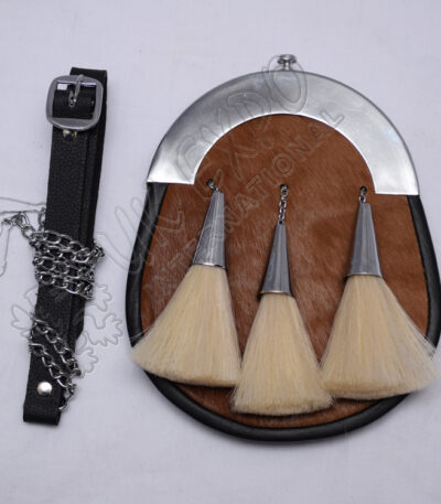 Plain Cantle Brown Horsehair Sporran