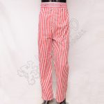 Civil War Red White Striped Cotton Trouser