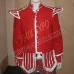 Red Blazer Silver Braid With Thistle Buttons