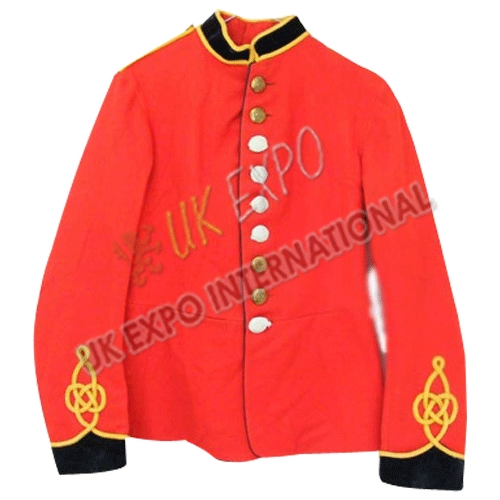 Red color Coat with Braid on Cuffs - Image 1