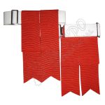Red Garter Flashes With Adjustable Buckle