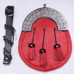 Scottish Red Gothic Goat Skin Sporran