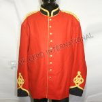 Red Officer Tunic with Gold Braid Black Color and cuff with Gold cord Shoudlers