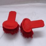 Red Shoulder Epaulettes with Fringe Marching Band Epaulette