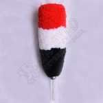 Red White and Green Color Woolen Hackle