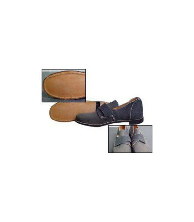 Colonial Buckle Rough Black Leather Shoes