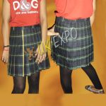 Round Pleated Girls School Skirt