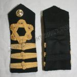 Royal Navy Shoulder Epaulette 3 Strip Gold Wire Braid