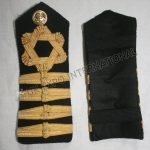 Royal Navy 4 Strips Gold Wire Braid Shoulder Epaulette