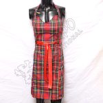Royal Stewart Tartan Plaid Sleeveless Dress With Red Ribbon