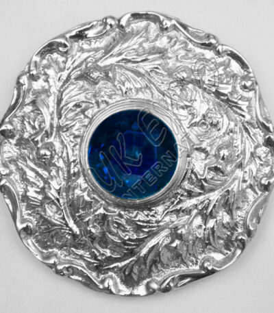 Sapphire Stone With Moulded Brooch