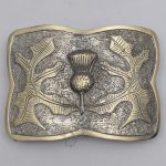 Scotland Flower Leaf Brass Antique Kilt Belt Buckle