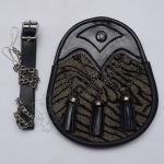 Scottish Tiger Skin Black Celtic Semi Dress Sporran